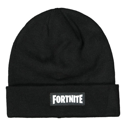 Зимна шапка Fortnite черна с надпис