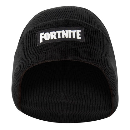 Зимна шапка Fortnite черна с надпис