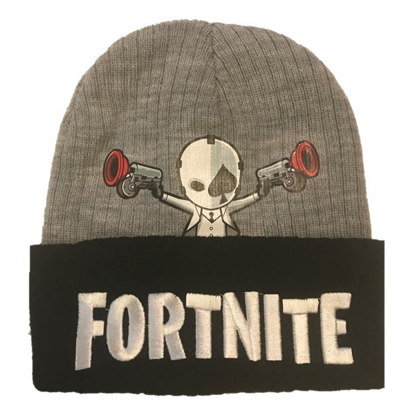 Зимна шапка Fortnite сива wild card skin