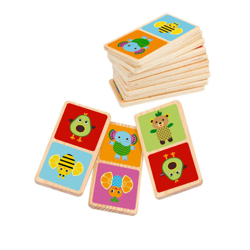 Дървено домино с торбичка от плат Frootimals