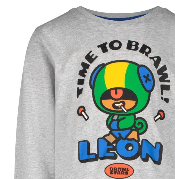 Блуза с дълъг ръкав Brawl Stars Leon Grey, размер 116