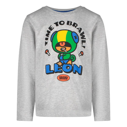 Блуза с дълъг ръкав Brawl Stars Leon Grey, размер 128