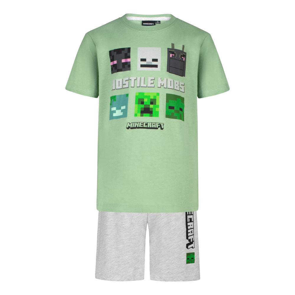 Пижама с къс ръкав Minecraft Mobs, размер 140