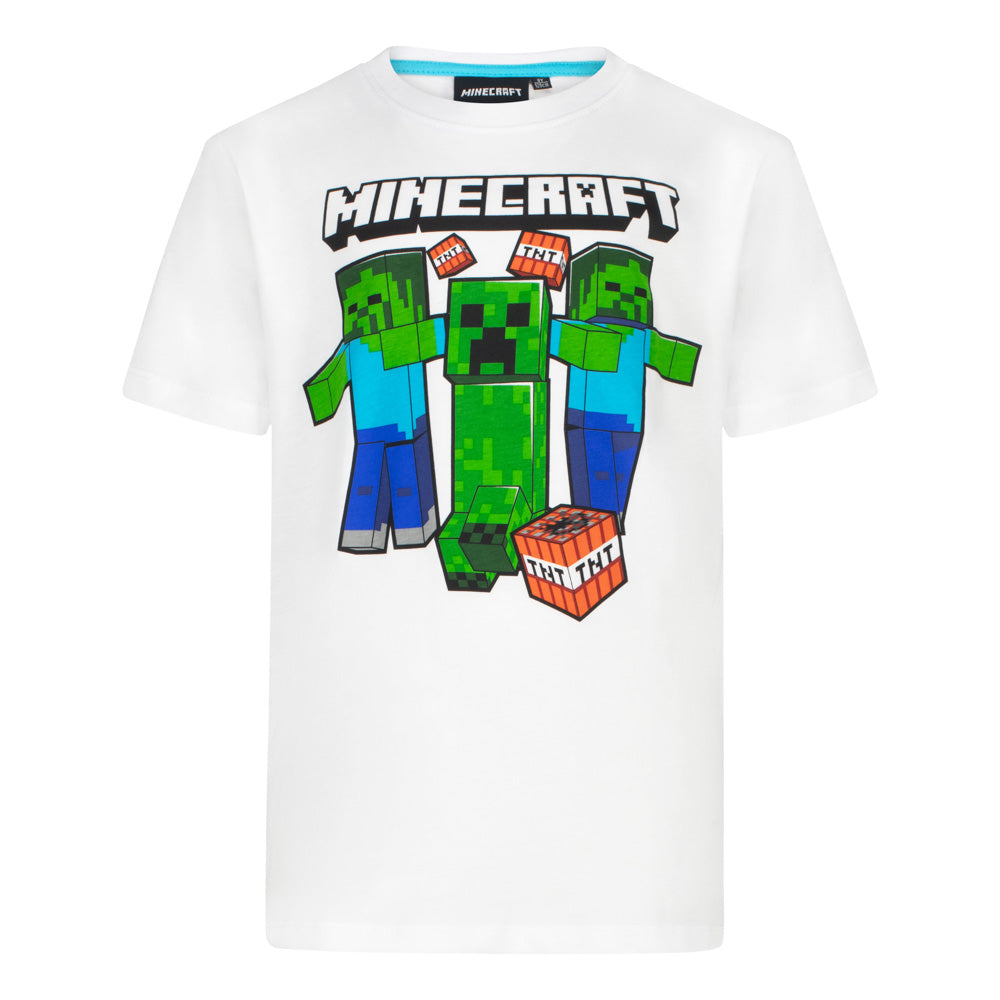 Пижама с къс ръкав Minecraft Creeper и Zombies, размер 116