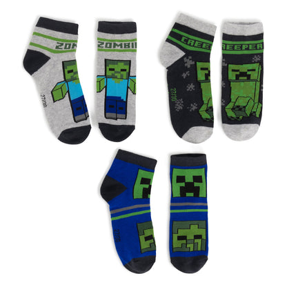 Чорапи Minecraft Creeper и Zombie, размер 31/34