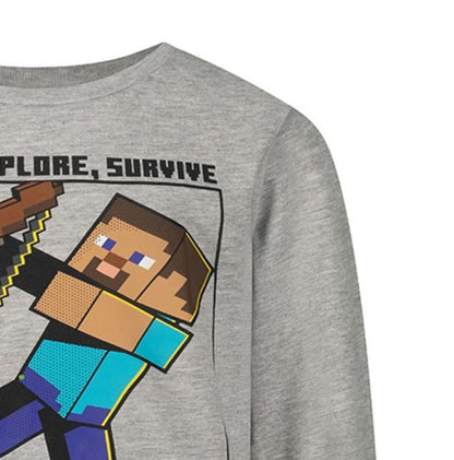 Блуза с дълъг ръкав MINECRAFT Steve, размер 140