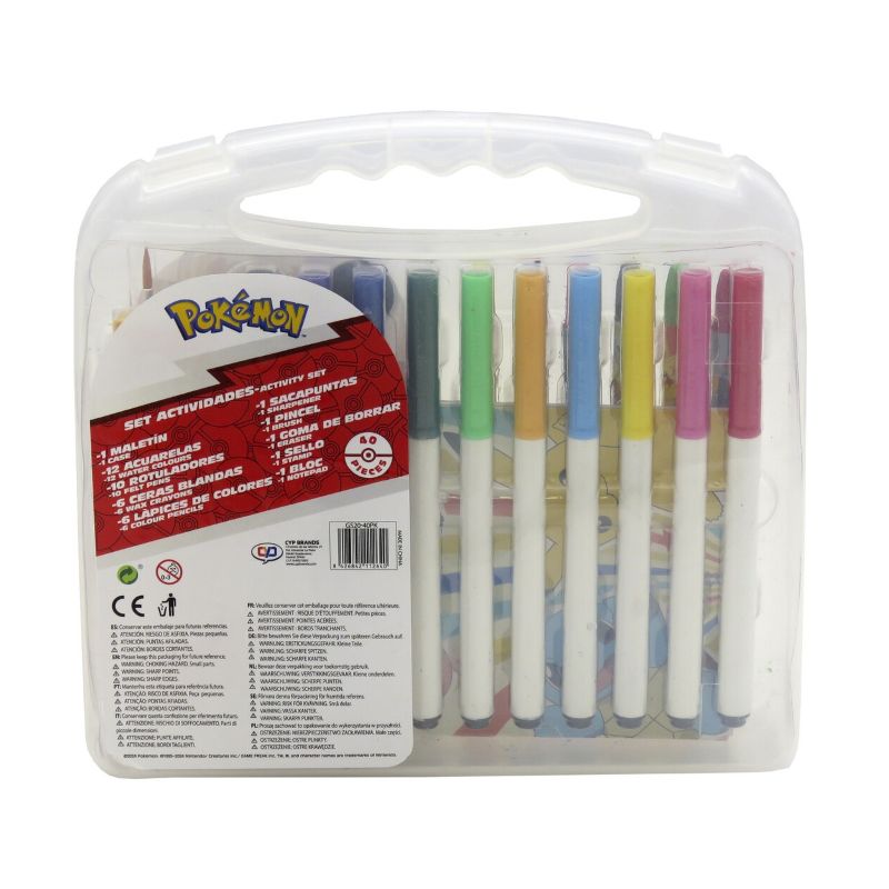 Комплект за рисуване Pokemon - 40 части, в куфарче
