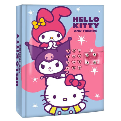 Заключващ се с код дневник Hello Kitty, Kuromi и My Melody
