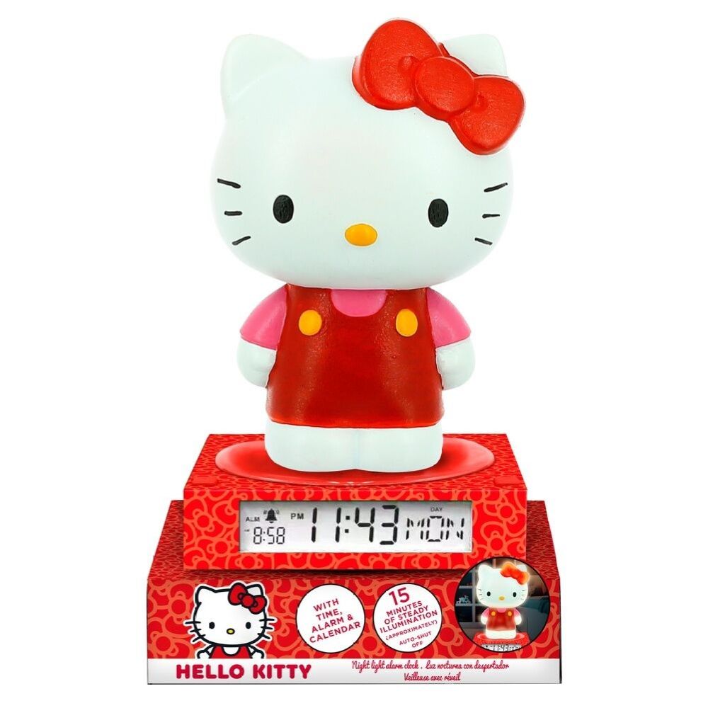 3D лампа с будилник Hello Kitty