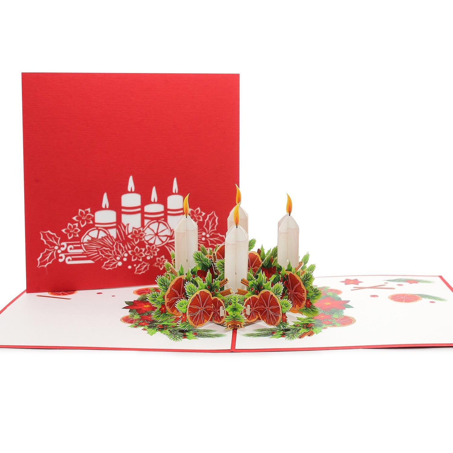 KIRIORI Поздравителна картичка "Коледен венец"