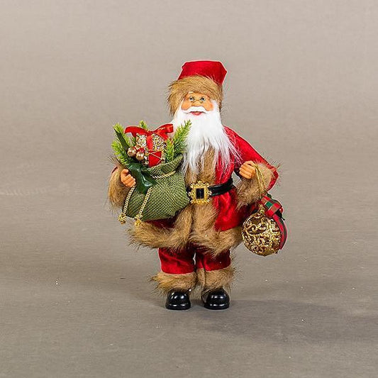 Дядо Коледа с кафява козина, 30см