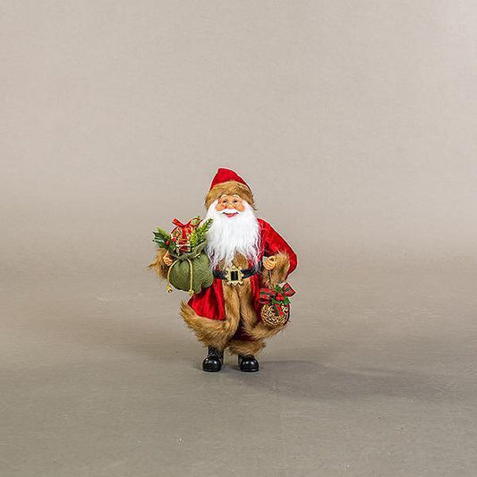 Дядо Коледа с кафява козина, 40см