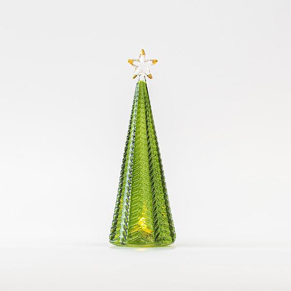 Коледна LED светеща лампичка елха, 28см