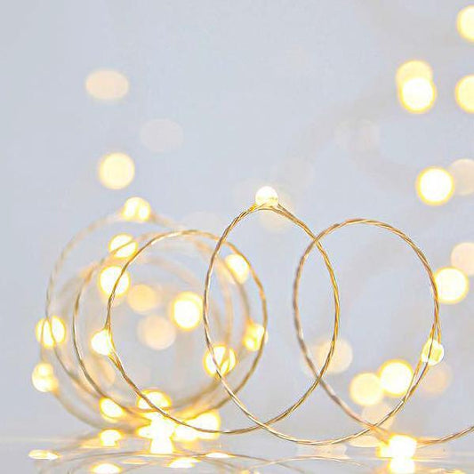 EUROLAMP 100 MINI LED,Stady, с адаптор, мед.кабел, бяла топла светлина