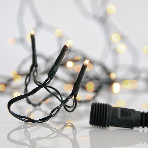 ЛАМПИЧКИ 1300LED 3MM,31V, ЗЕЛ.КАБЕЛ, МЕКА БЯЛА СВЕТЛИНА