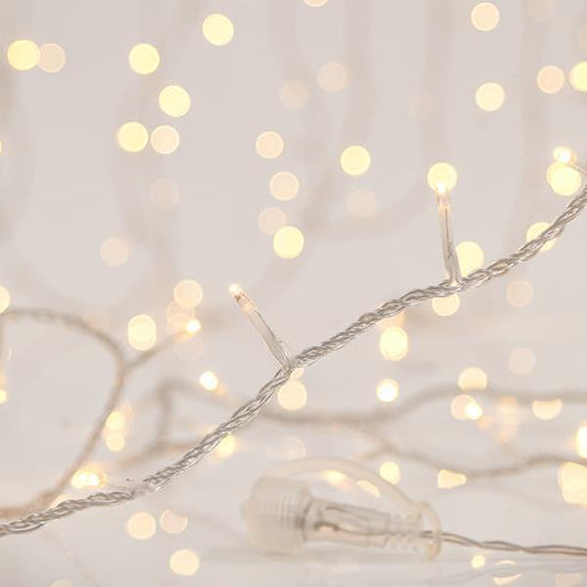 ЛАМПИЧКИ 180LED 3MM,31V,ЗЕЛЕН КАБЕЛ,WW ЦВЯТ(БЕЗ АДАПТОР)