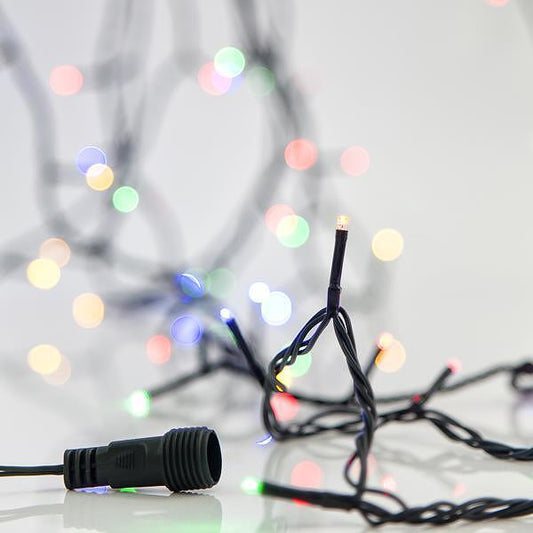 ЛАМПИЧКИ 180LED 3MM,31V,ЗЕЛЕН КАБЕЛ,МУЛТИ ЦВЯТ(БЕЗ АДАПТОР)