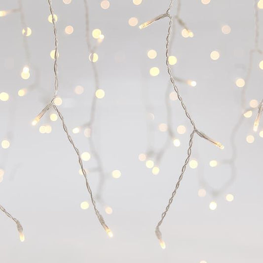 ЛАМПИЧКИ ЗАВЕСА,240 LED,31V АДАПТОР,КОНЕКТОР,WW,100x200, IP44