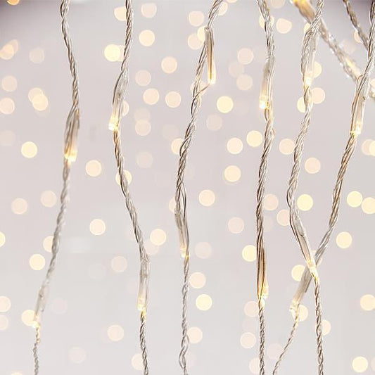 ЛАМПИЧКИ ТИП ЗАВЕСА,240 LED, 31V АДАПТОР С ФУНКЦ., WW,100x200, IP44