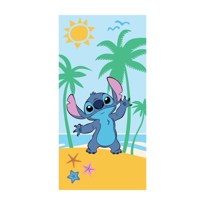 Плажна хавлия Stitch Sunny, 70x140 см, 100% памук