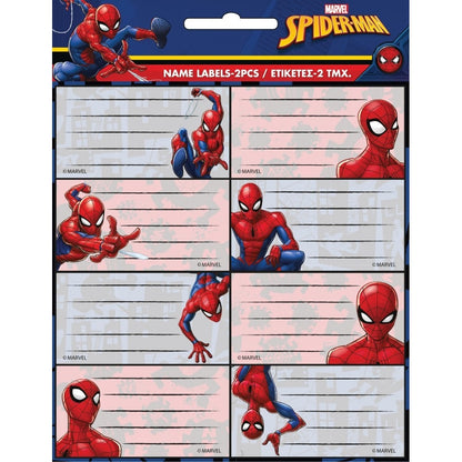 Ученически етикети Spiderman - 16 бр.