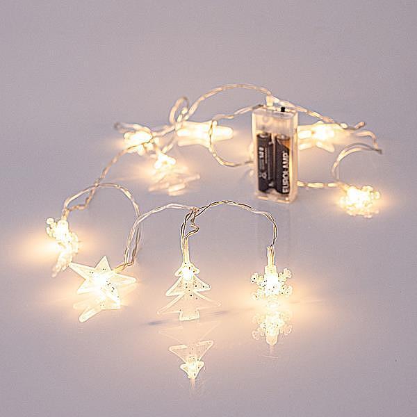 ЛАМПИЧКИ С АКР.ФИГУРИ,10 LED,WW