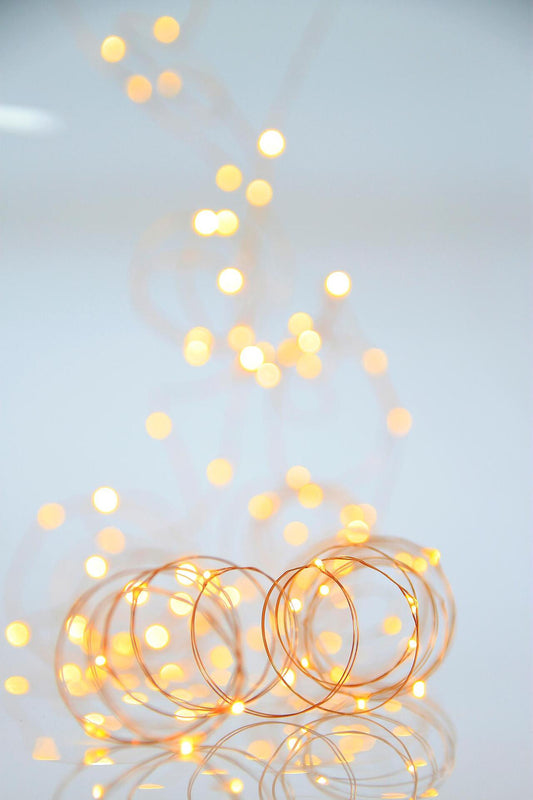 ЛАМПИЧКИ 100MINI LED,4.5V,МЕДЕН КАБЕЛ,ДНЕВНА СВЕТЛИНА