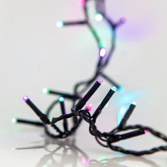 EUROLAMP ЛАМПИЧКИ 300 LED АДАП 31V, ОПАЛОВИ LED, ЗЕЛЕН ПРОВОДНИК, IP44