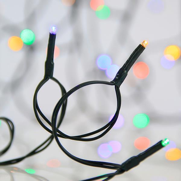 EUROLAMP ЛАМПИЧКИ 50 LED, БАТЕРИЯ, ЗЕЛЕН ПРОВОДНИК, МУЛТИ LED, IP20