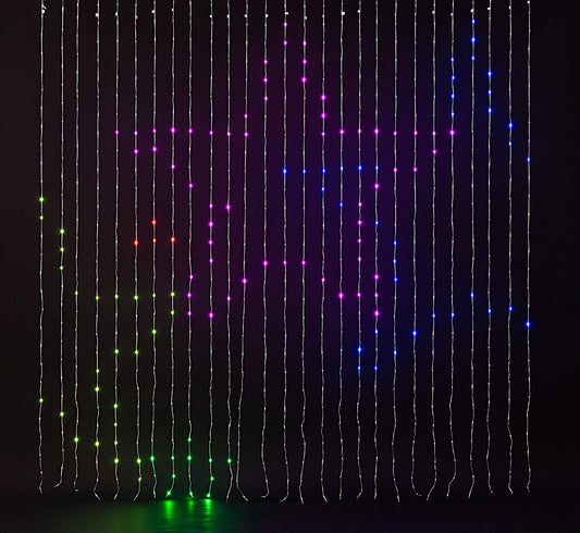 Лампички завеса 746 mini LED, RGBW, с приложение, 5м