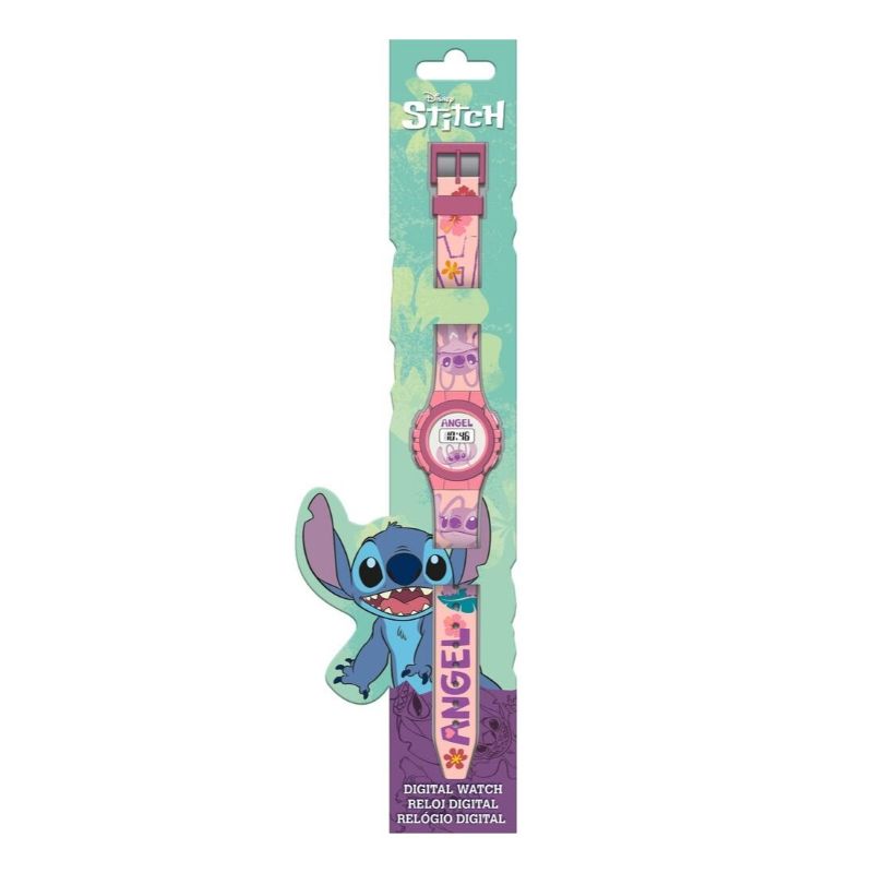 Дигитален часовник Stitch Pink Angel