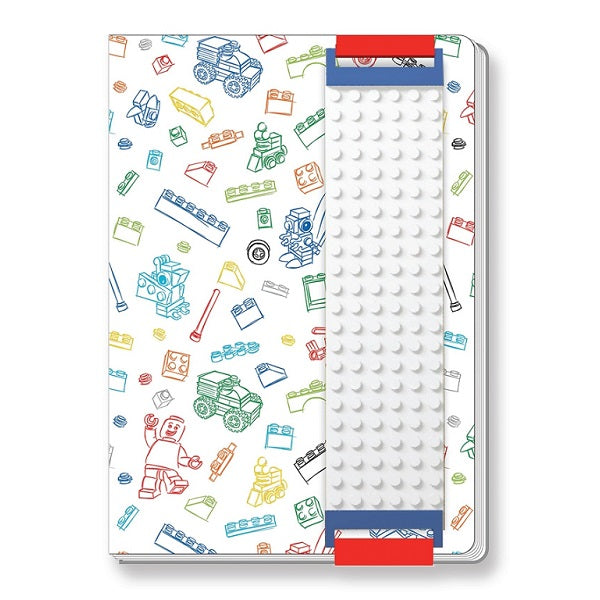 LEGO бял тефтер с LEGO лента