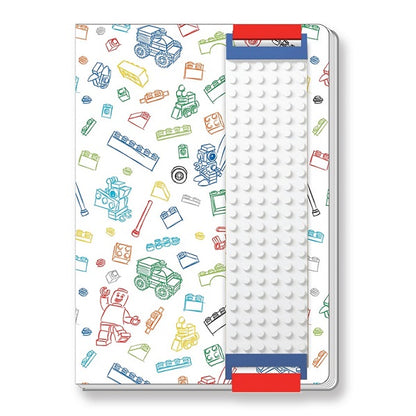 LEGO бял тефтер с LEGO лента