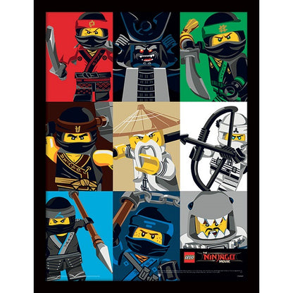 Картина Lego Ninjago movie всички нинджи в остъклена рамка