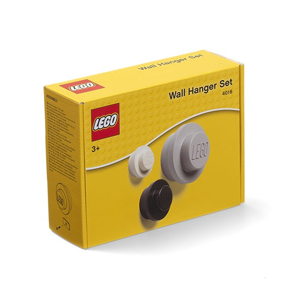 LEGO дизайнерски закачалки - 3 броя (бяла, черна и сива)