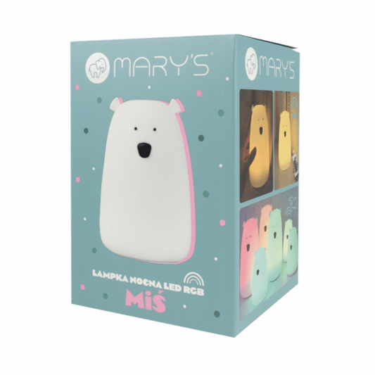 Детска нощна лампа LED RGB MARY’S Мече с дистанционно