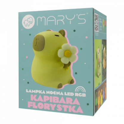 Детска нощна лампа LED RGB MARY’S Капибара Флористка