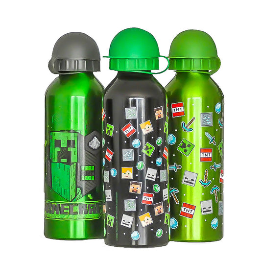 Алуминиева бутилка Minecraft, 500 ml, 3 дизайна