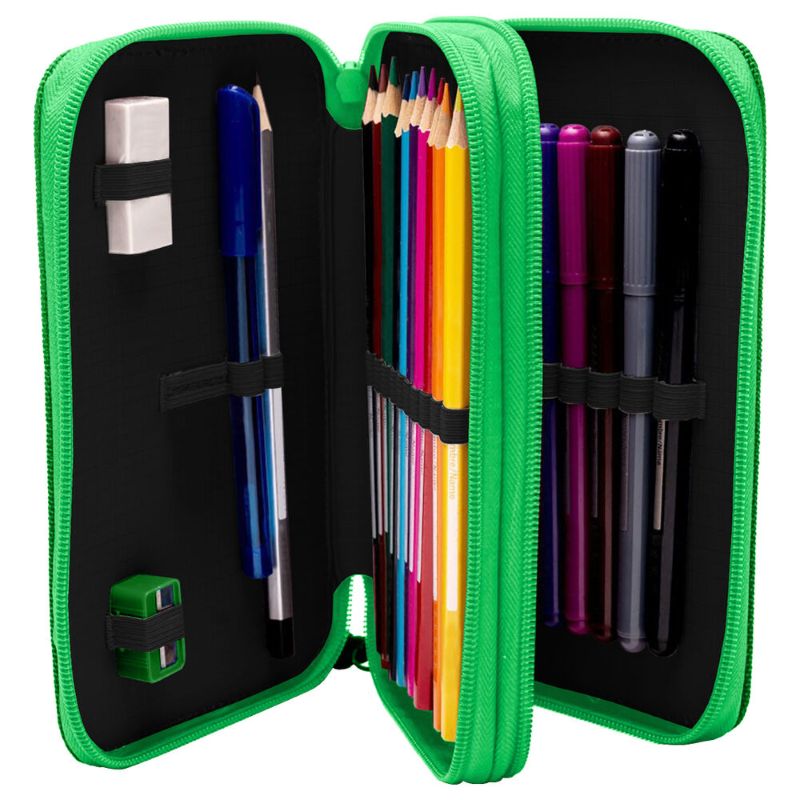 Ученически несесер със съдържание и 2 отделения Minecraft Creeper The King