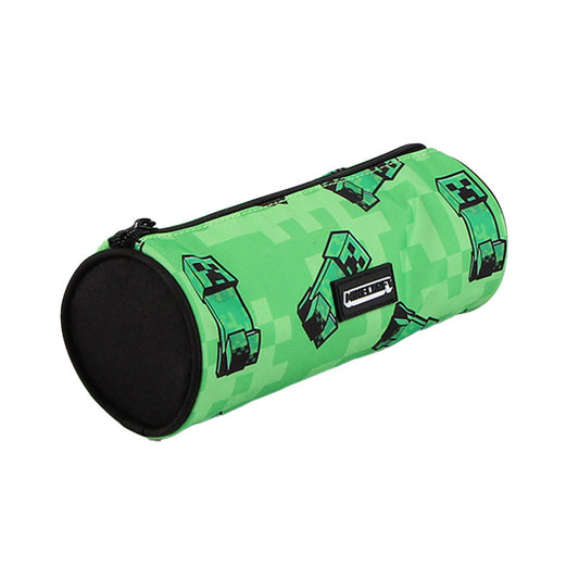 Ученически несесер, цилиндър, MINECRAFT Creeper head без съдържание