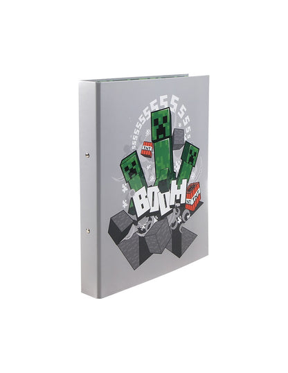 Папка класьор с рингове Minecraft Creeper BOOM