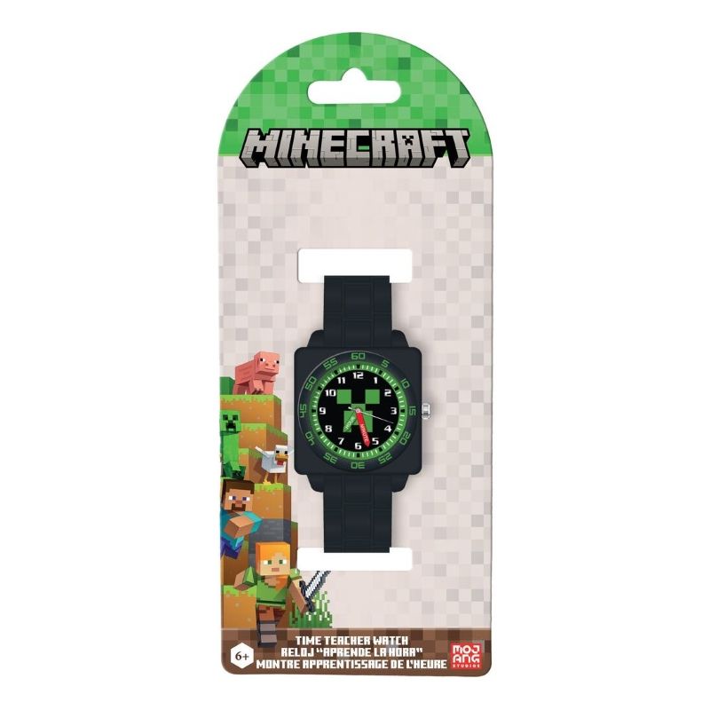 Детски ръчен часовник Minecraft, образователен, аналогов