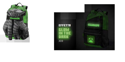 Раница Minecraft Creeper Green светеща в тъмното