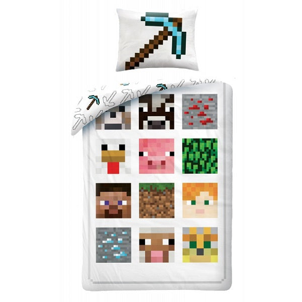 Детски спален комплект Minecraft бял