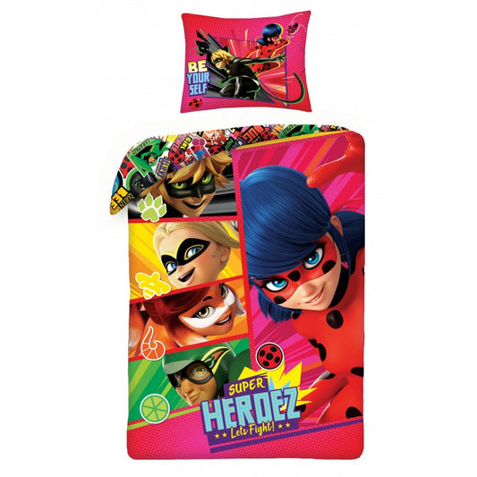 Детски спален комплект Калинката и Чeрния котарак Super Heroez