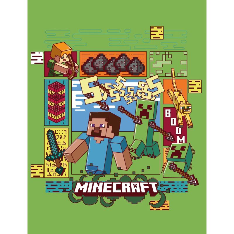 Поларено одеяло Minecraft 4134 130*170