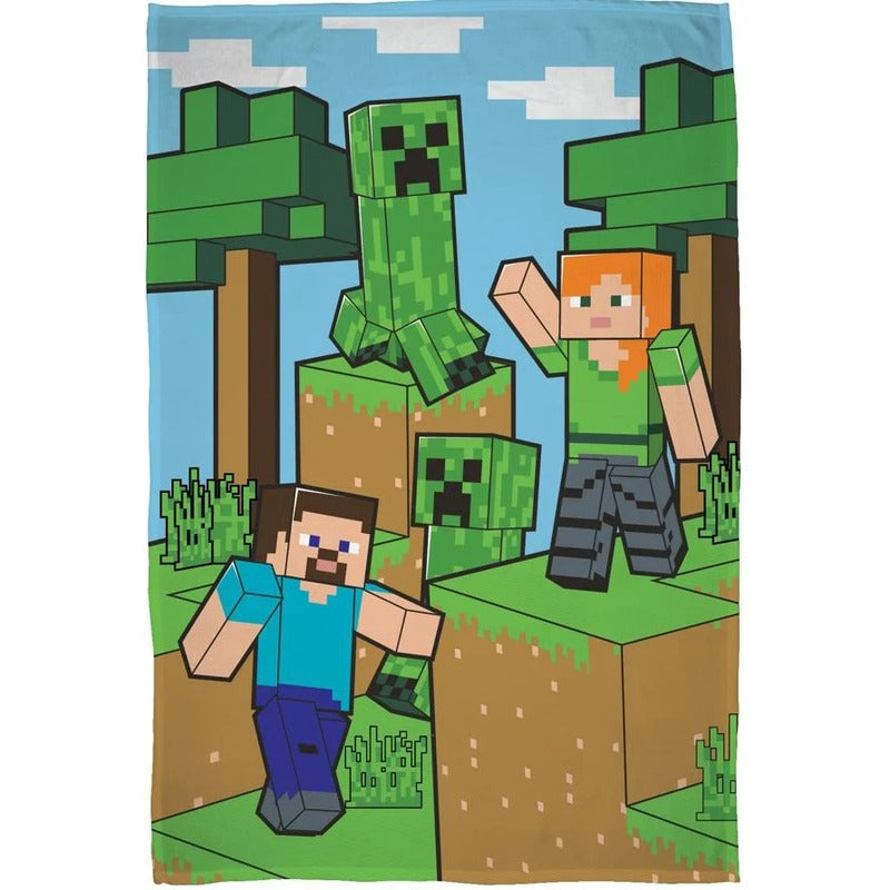 Поларено одеяло Minecraft Steve and Alex