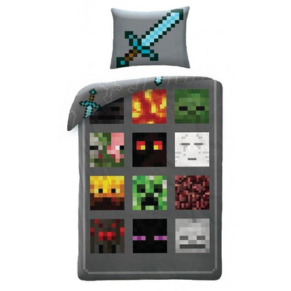 Детски спален комплект Minecraft сив