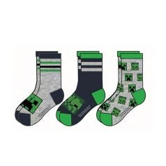 Чорапи MINECRAFT Gray Pack, 3 дизайна, Размер 35-38