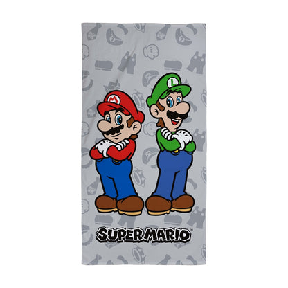 Плажна хавлия Super Mario Grey